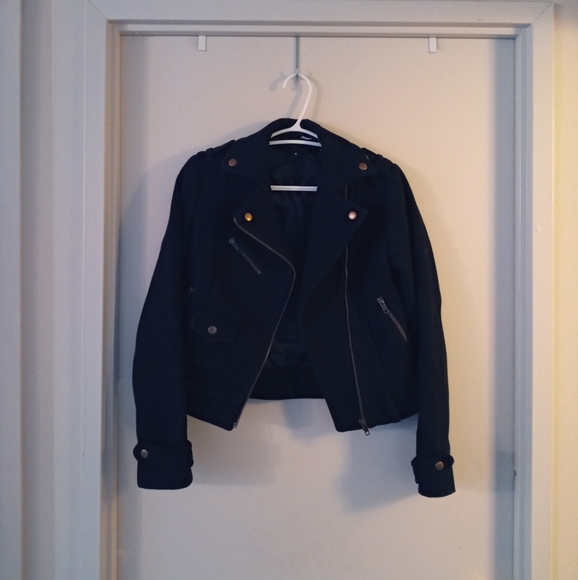 DONATED! H&M Wool Motorcycle Jacket - Picture 2 of 4